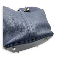 Picotin 22 Blue Bucket Bag in Clemence, Silver hardware