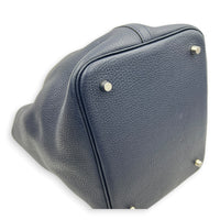 Picotin 22 Blue Bucket Bag in Clemence, Silver hardware