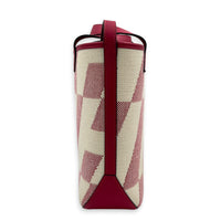 Cabas H En Biais White in Canvas, Silver hardware