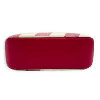 Cabas H En Biais White in Canvas, Silver hardware