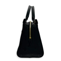 OnTheGo East West Black Top Handle Bag in Empreinte Leather, Gold hardware