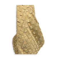 Jodie Shoulder Bag Beige in Suede Leather, Gold hardware