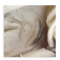 Jodie Shoulder Bag Beige in Suede Leather, Gold hardware