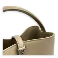 Le 37 Top Handle Bag Beige in Calfskin, Silver hardware