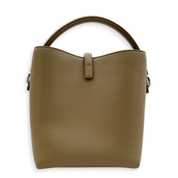 Le 37 Top Handle Bag Beige in Calfskin, Silver hardware