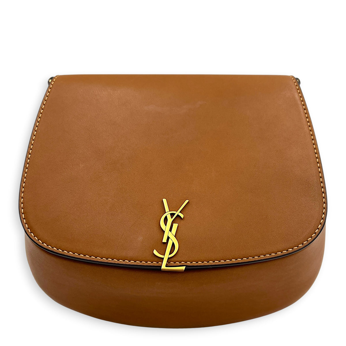 Voltaire Top Handle Bag Brown in Calfskin, Gold hardware