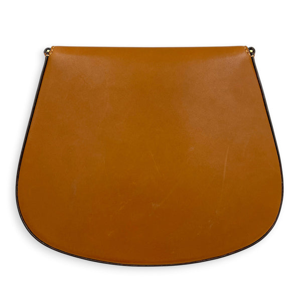 Voltaire Top Handle Bag Brown in Calfskin, Gold hardware