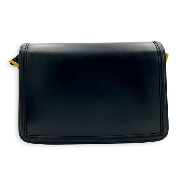 Solferino Shoulder Bag Black in Calfskin, Gold hardware