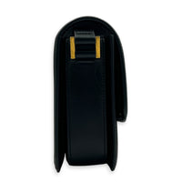 Solferino Shoulder Bag Black in Calfskin, Gold hardware