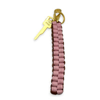 Woven Keychain Multi-colour in Calfskin, Gold hardware