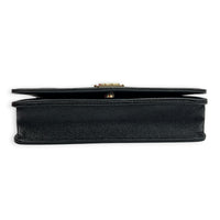 Boy Wallet On Chain Black in Caviar Leather, Gold hardware