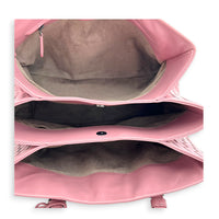 Intrecciato Top Handle Bag Pink in Calfskin, Gunmetal hardware