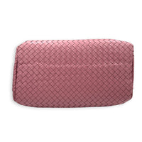 Intrecciato Top Handle Bag Pink in Calfskin, Gunmetal hardware