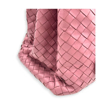 Intrecciato Top Handle Bag Pink in Calfskin, Gunmetal hardware