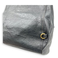 Motorcycle Convertible Grey Backpack in Calfskin, Gold hardware