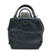 Motorcycle Convertible Grey Backpack in Calfskin, Gold hardware