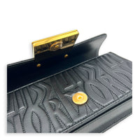 Miss Dior Allover Shoulder Bag Black in Calfskin, Gold hardware