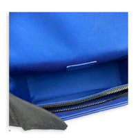 Steamer Wearable Wallet Shoulder Bag Blue in Taurillon Leather, Black hardware