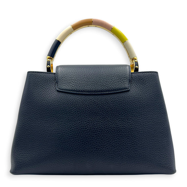 Capucines MM Kintsugi Top Handle Bag in Calfskin, Gold hardware