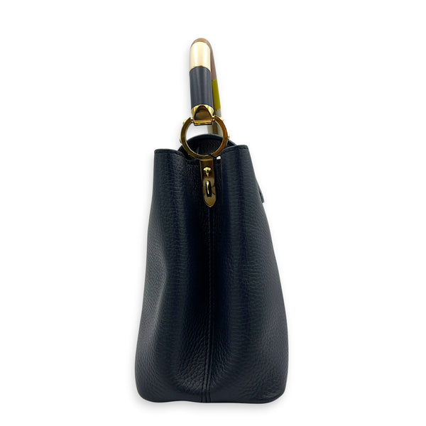 Capucines MM Kintsugi Top Handle Bag in Calfskin, Gold hardware