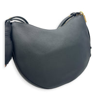 Low Key Cookie Shoulder Bag MM Black in Calfskin, Gold hardware