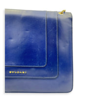 Serpenti Forever Shoulder Bag Blue in Calfskin, Gold hardware
