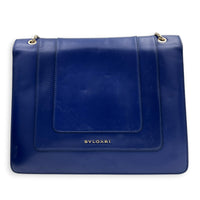 Serpenti Forever Shoulder Bag Blue in Calfskin, Gold hardware