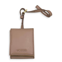 Logo Monochrome Pink Top Handle Bag in Saffiano Leather, Gold hardware