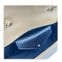 Loulou Shoulder Bag Beige in Lambskin, Gold hardware