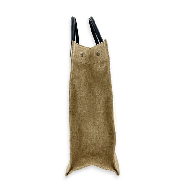 Rive Gauche Tote Bag Beige in Canvas, Silver hardware