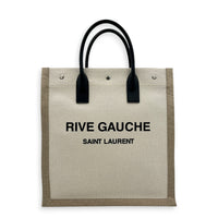 Rive Gauche Tote Bag Beige in Canvas, Silver hardware