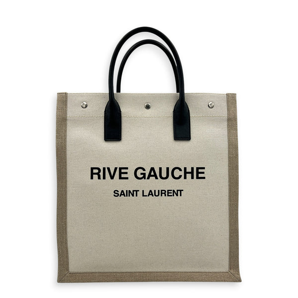 Rive Gauche Tote Bag Beige in Canvas, Silver hardware