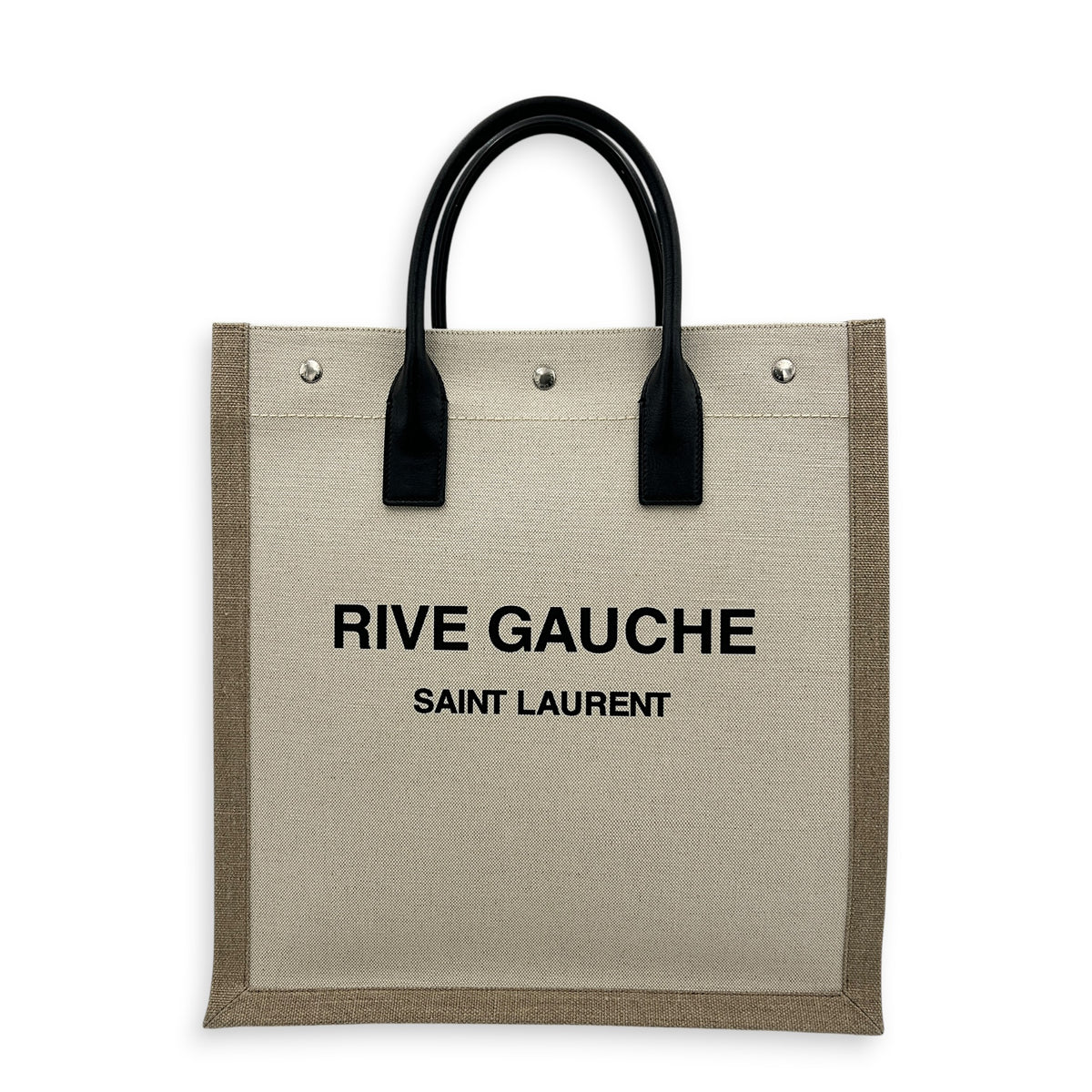 Rive Gauche Tote Bag Beige in Canvas, Silver hardware
