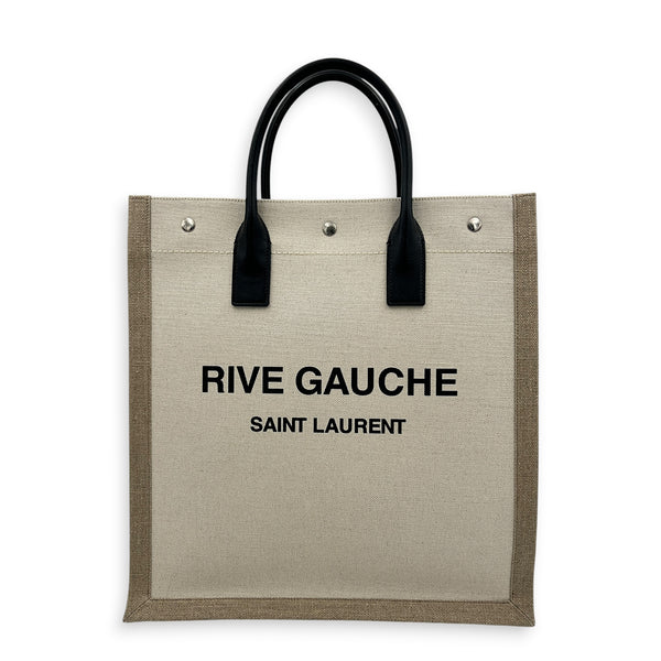 Rive Gauche Tote Bag Beige in Canvas, Silver hardware