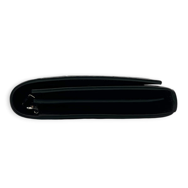 Cassandre Wallet On Chain Black in Calfskin, Silver hardware