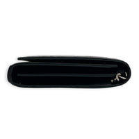 Cassandre Wallet On Chain Black in Calfskin, Silver hardware