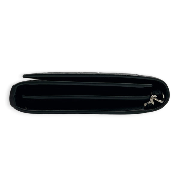Cassandre Wallet On Chain Black in Calfskin, Silver hardware