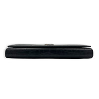 Cassandre Wallet On Chain Black in Calfskin, Silver hardware