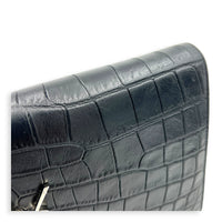 Cassandre Wallet On Chain Black in Calfskin, Silver hardware