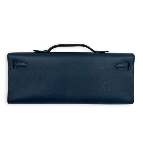 Kelly Cut Bleu de Prusse Clutch in Swift, Gold hardware