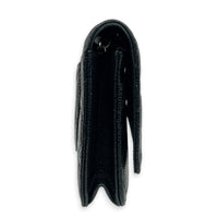 Classic Wallet On Chain Black in Caviar Leather, Silver hardware