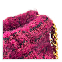 22 Tote Shoulder Bag Purple in Tweed, Gold hardware