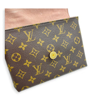 Locky Top Handle Bag Brown in Monogram Coated Canvas, Gold hardware