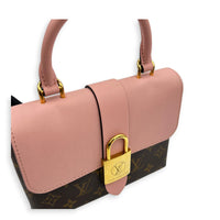 Locky Top Handle Bag Brown in Monogram Coated Canvas, Gold hardware