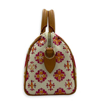 Speedy Bandouliere Top Handle Bag 20 By The Pool in Monogram Coated Canvas, Gold hardware