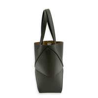 Puzzle Fold Tote Bag Mini Green in Calfskin, Gold hardware