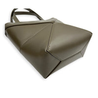 Puzzle Fold Tote Bag Mini Green in Calfskin, Gold hardware