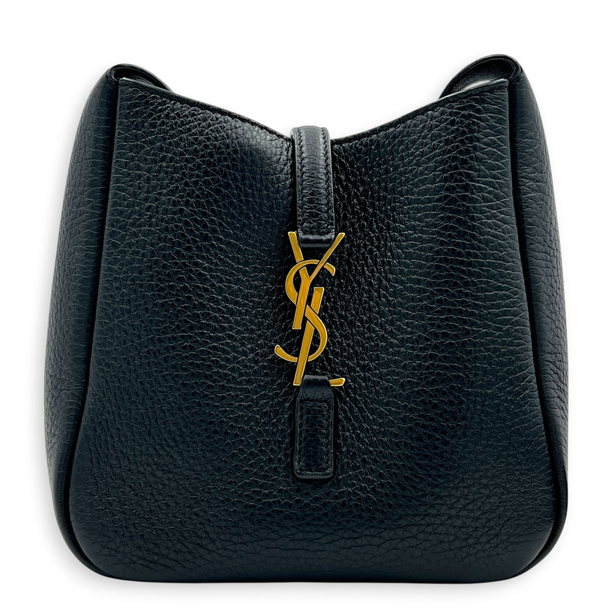 Le 5 A 7 Shoulder Bag Baby Black in Calfskin, Gold hardware