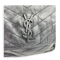 Niki Shoulder Bag Black in Calfskin, Ruthenium hardware