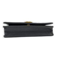 Boy Grey Wallet On Chain in Caviar Leather, Gold hardware